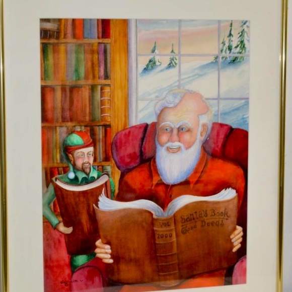 Gelseichter Orginal"Checking the Good Deeds." Fine - Picture 1 of 6